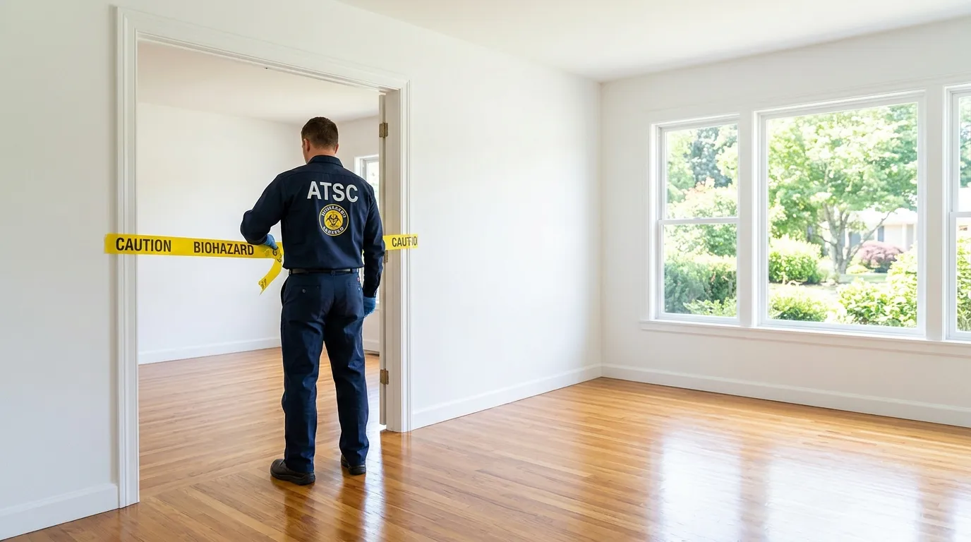 Certified biohazard cleanup crew performing Decomposition Cleanup in Naples Park